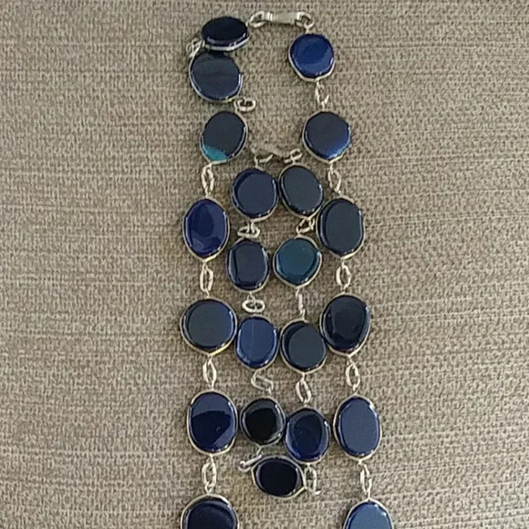 Necklace and Bracelet Set Blue - Picture 3 of 3